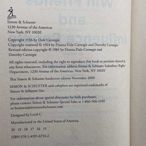 Dale Carnegie How to Win Friends & Influence People Hardcover Book - Picture 7 of 11